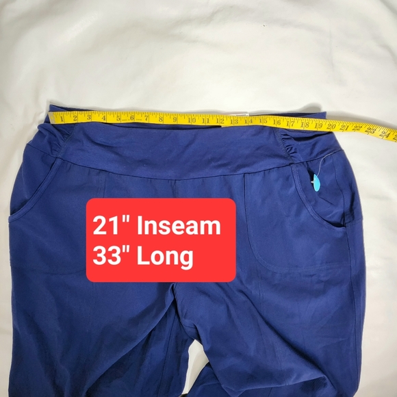 St John's Bay Active Women's Capri Pants Navy Blue Poly/Spandex Plus XXL NWT - Picture 4 of 11